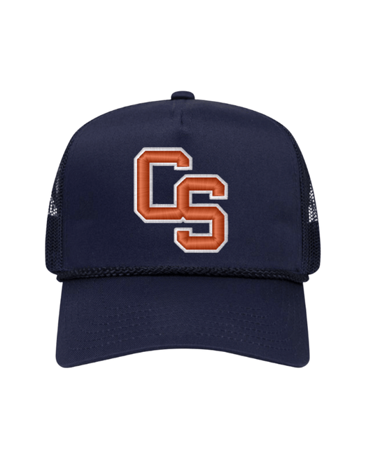 CS Puff Trucker Snapback Cap - Navy