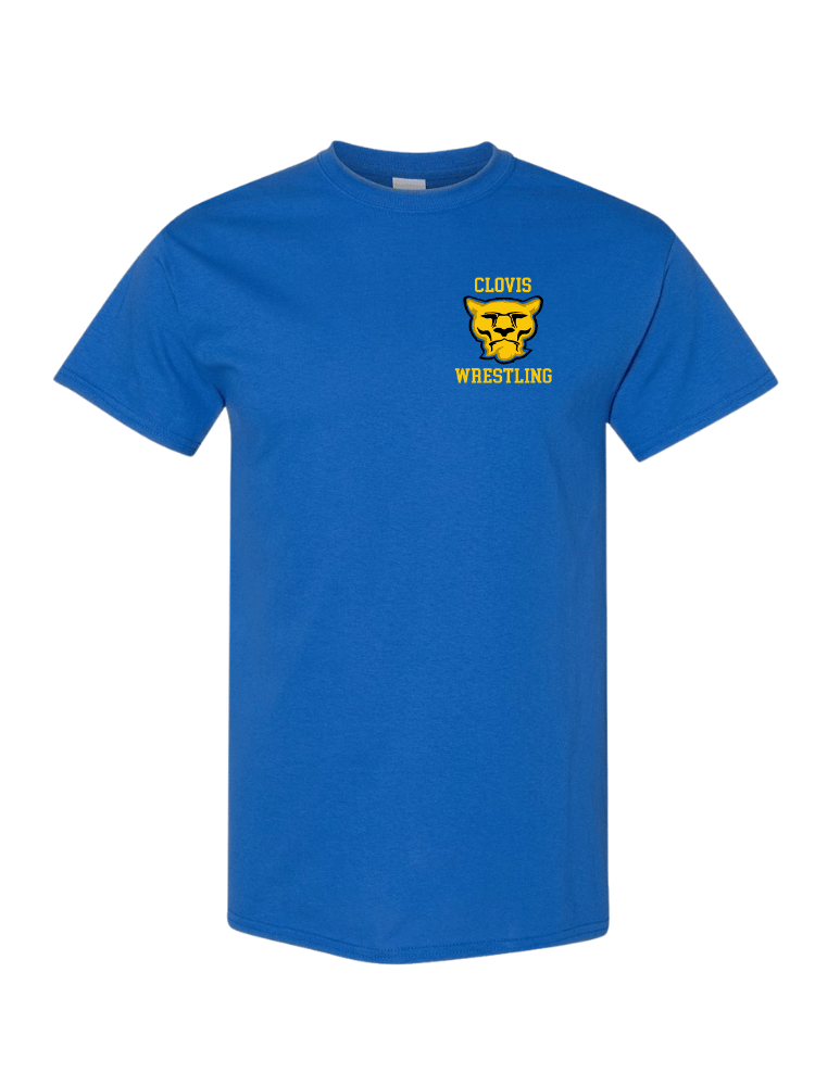 Clovis Wresting Logo Tee - Royal