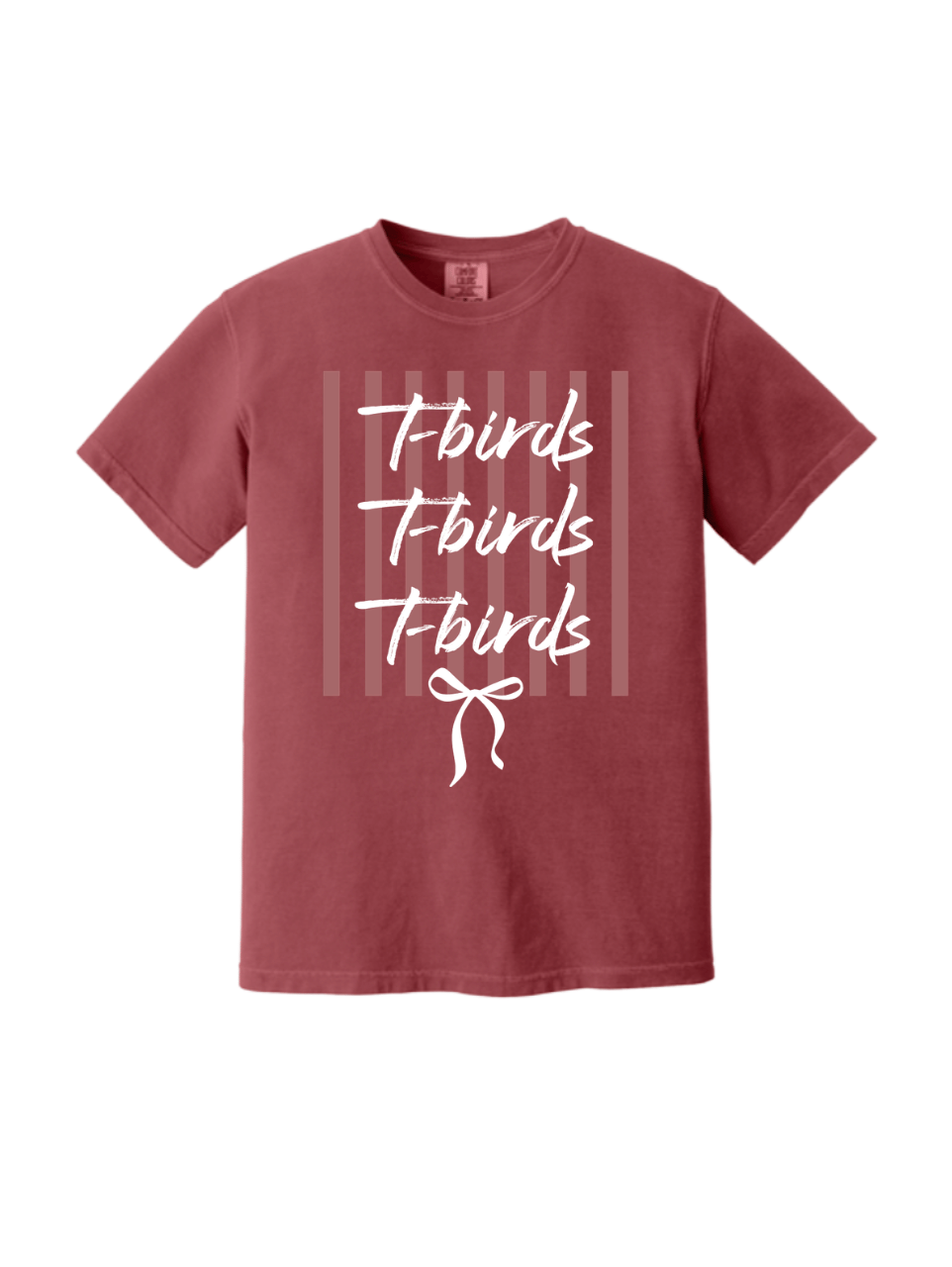 T-Birds stripe Tee - Crimson