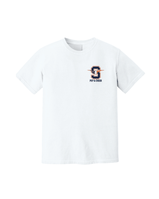 S Pep & Cheer Logo Tee - White