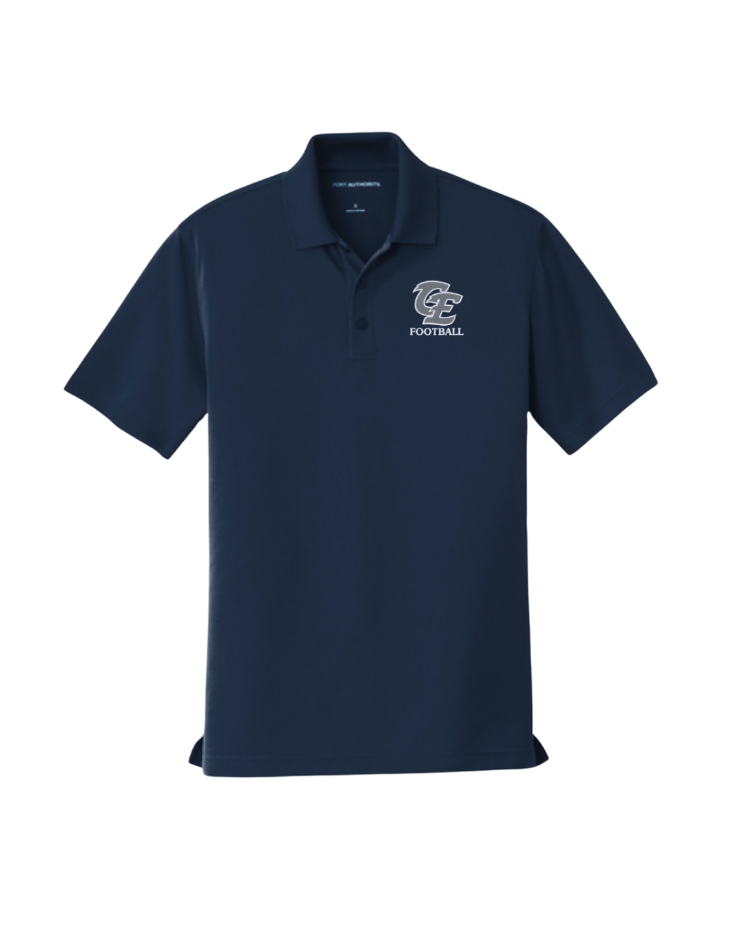 Mens CE Football Embroidered Polo - Navy