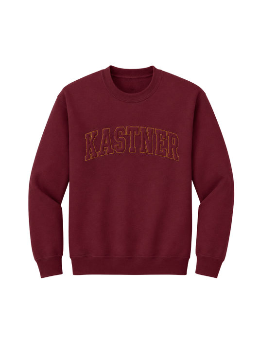 Kastner Embroidered Fleece Crew - Cardinal