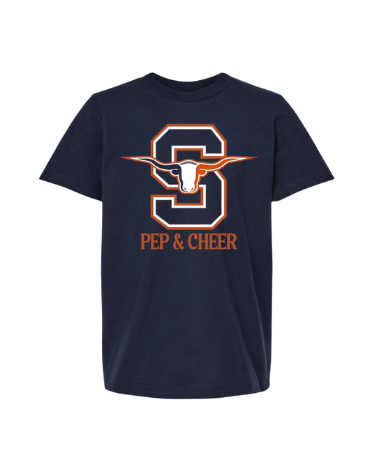 S Pep & Cheer Graphic Tee - Navy