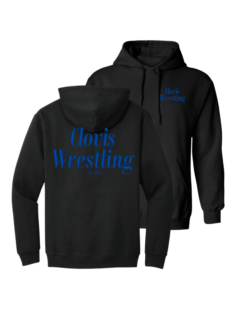 Clovis Wrestling Puff Hoodie - Black