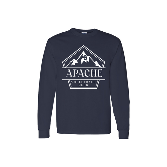 Apache Mountain VBall Club  Long Sleeve Shirt - Navy
