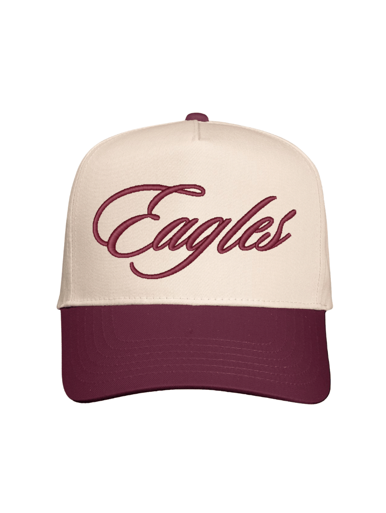 Eagles Puff Cap - Maroon/Natural