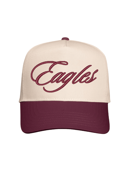 Eagles Puff Cap - Maroon/Natural