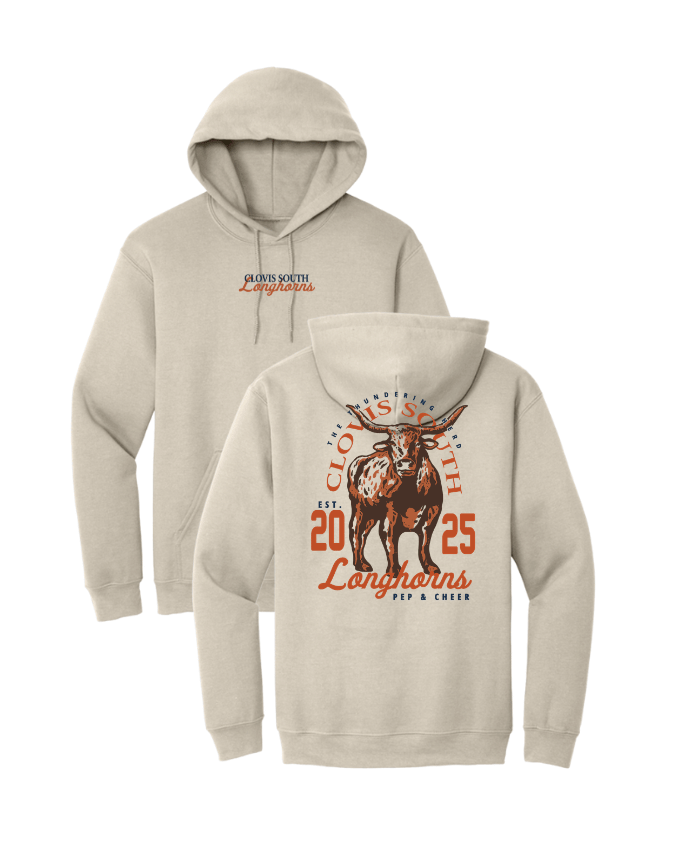 Clovis South Longhorn P&C Hoodie - Beige