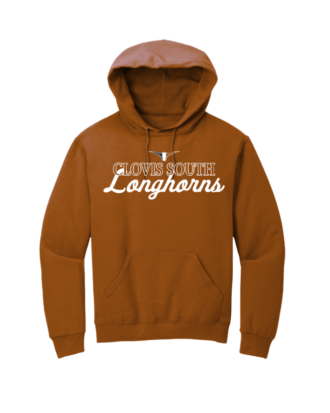 Clovis South Longhorn Hoodie - Orange
