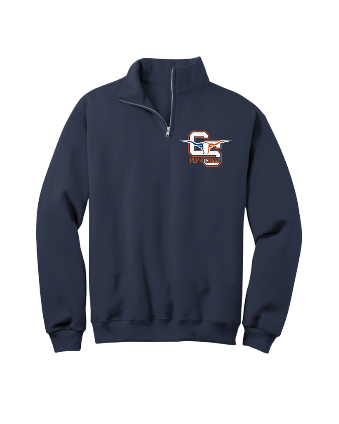 CS Pep & Cheer Logo Quarter Zip - Navy