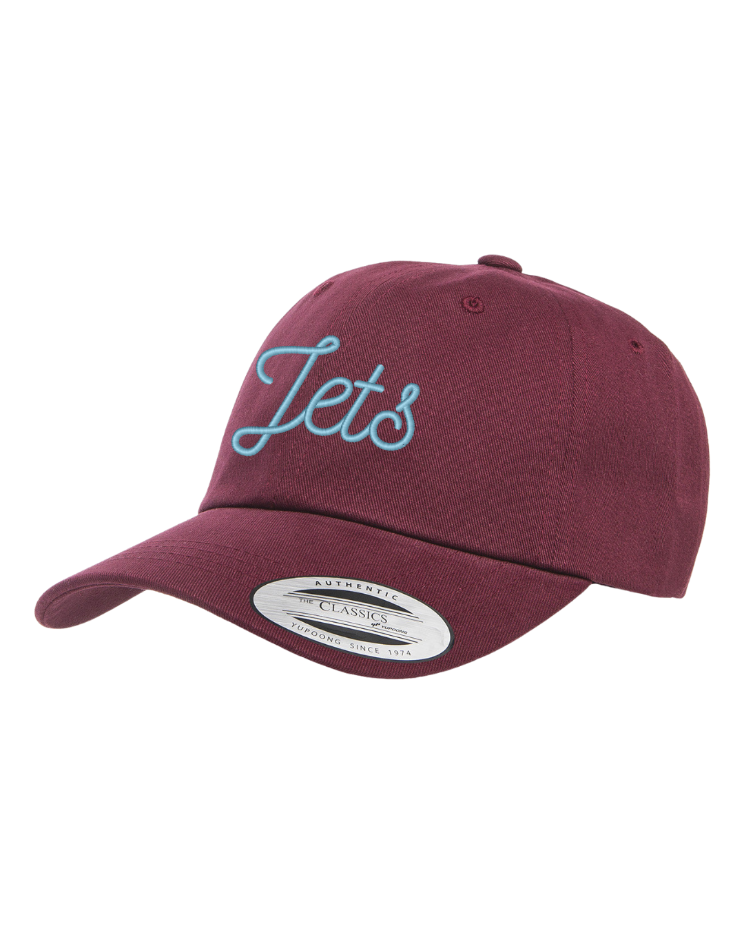 Jets Embroidered Dad Cap - Crimson