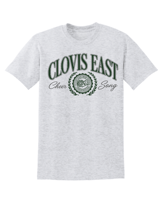 Clovis East Cheer & Song Tee  - Ash