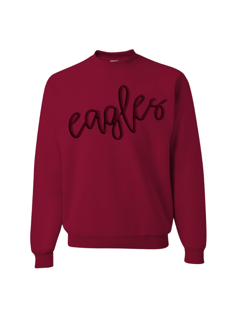 Eagles Puff Sweater - Burgundy