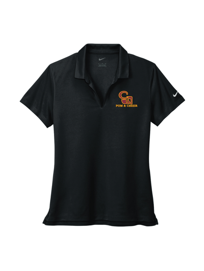 CW Pom & Cheer Embroidered Nike Polo - Black