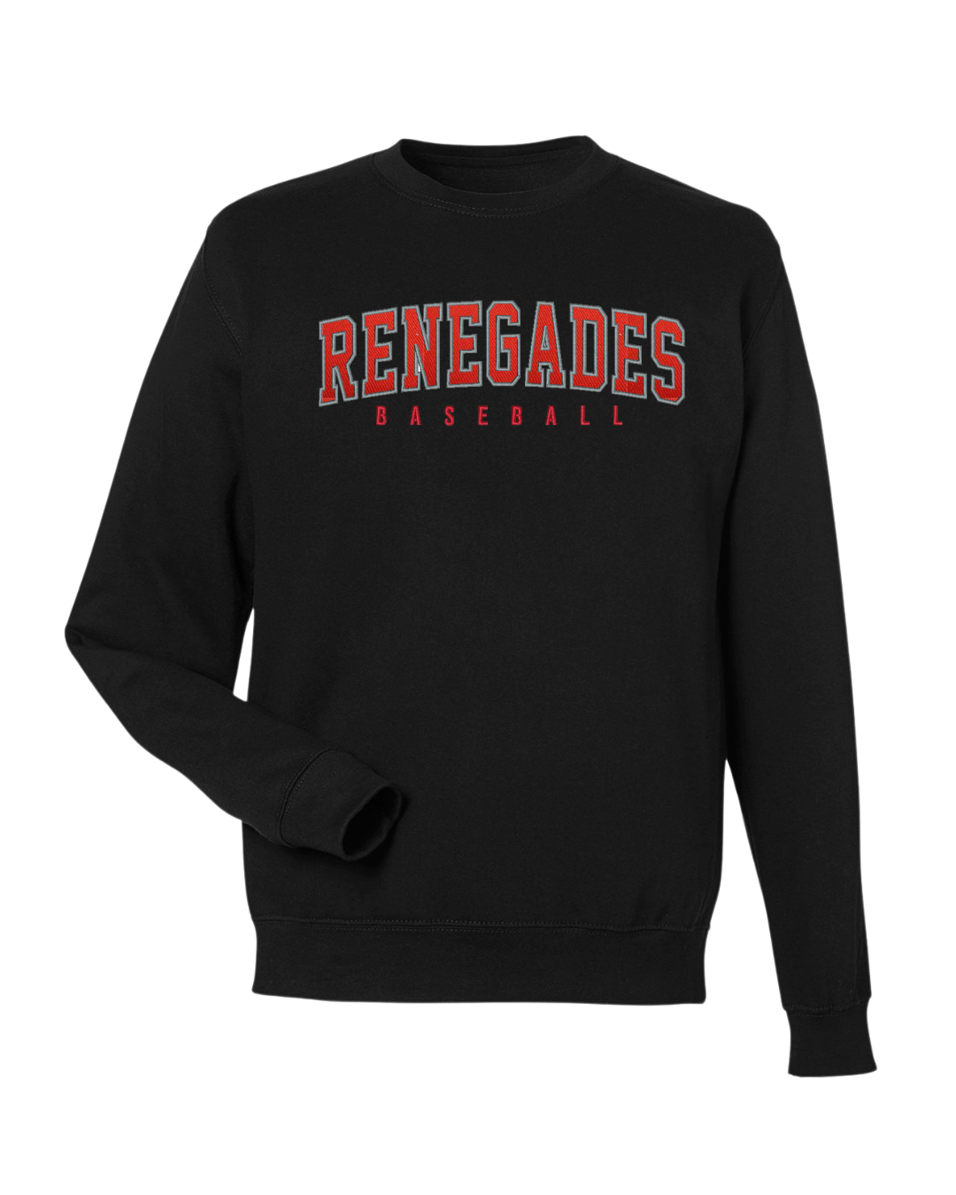 Embroidered Renegades Crew Sweater - Black