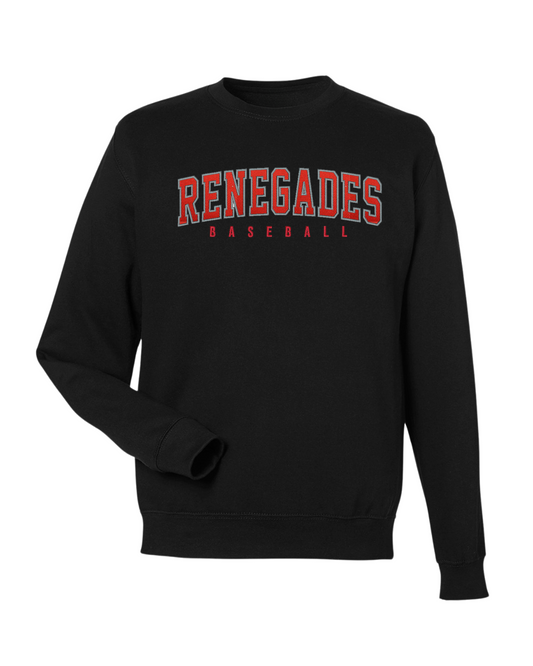 Embroidered Renegades Crew Sweater - Black