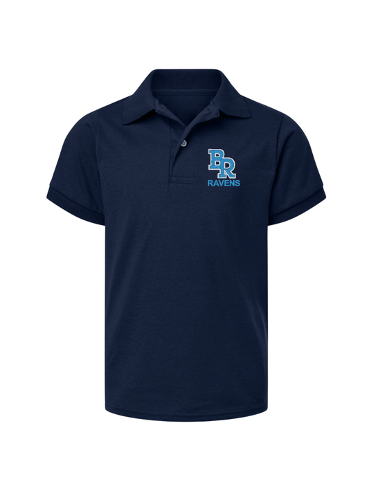 BR Raven Embroidered Polo - Navy
