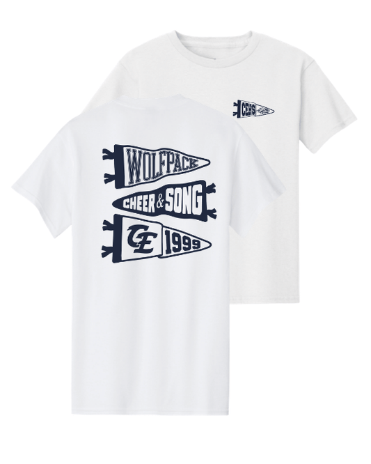 CEHS C&S Pennant Tee - White