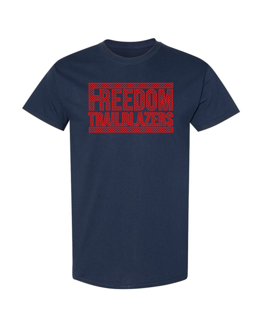 Red Checkered Freedom TB Tee - Navy (Adult)