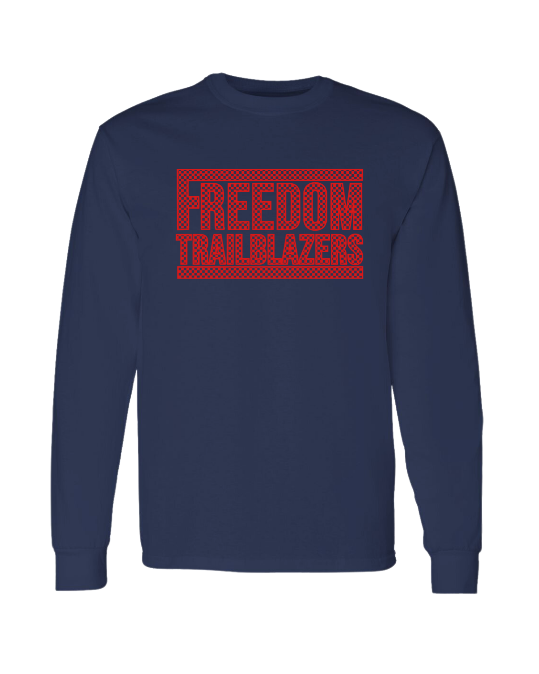 Red Checkered Freedom TB Tee - Navy (Adult)