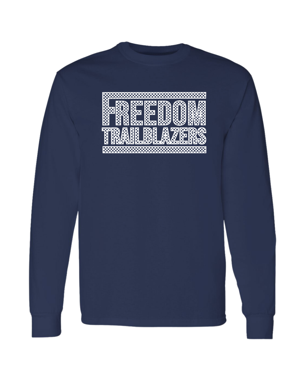 White Checkered Freedom TB Tee - Navy (Adult)