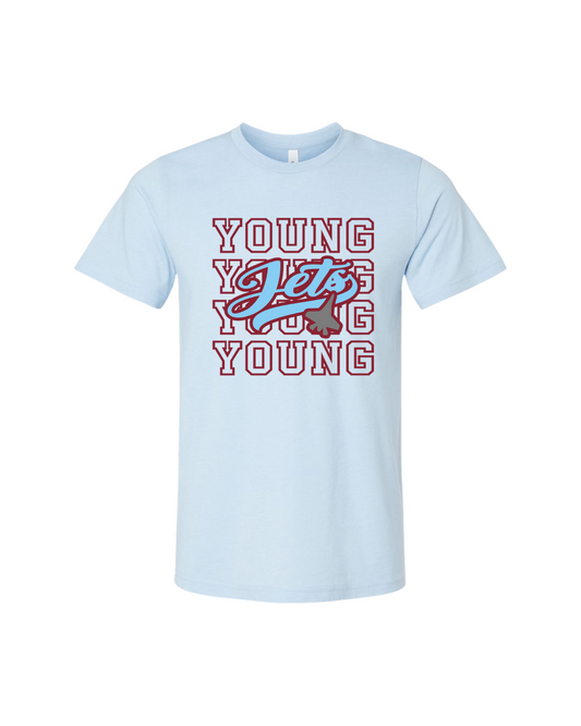 Young Jets Stacked Tee - Cloud Blue