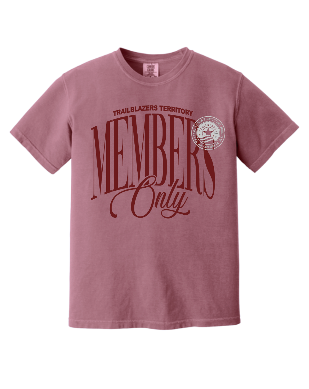 Trailblazers Members only graphic Oversized tee - Brick Red