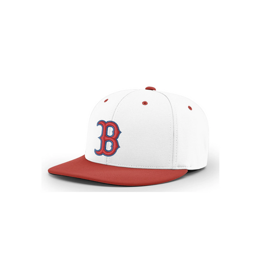 “B” Navy/Red Richardson Cap - White/Red