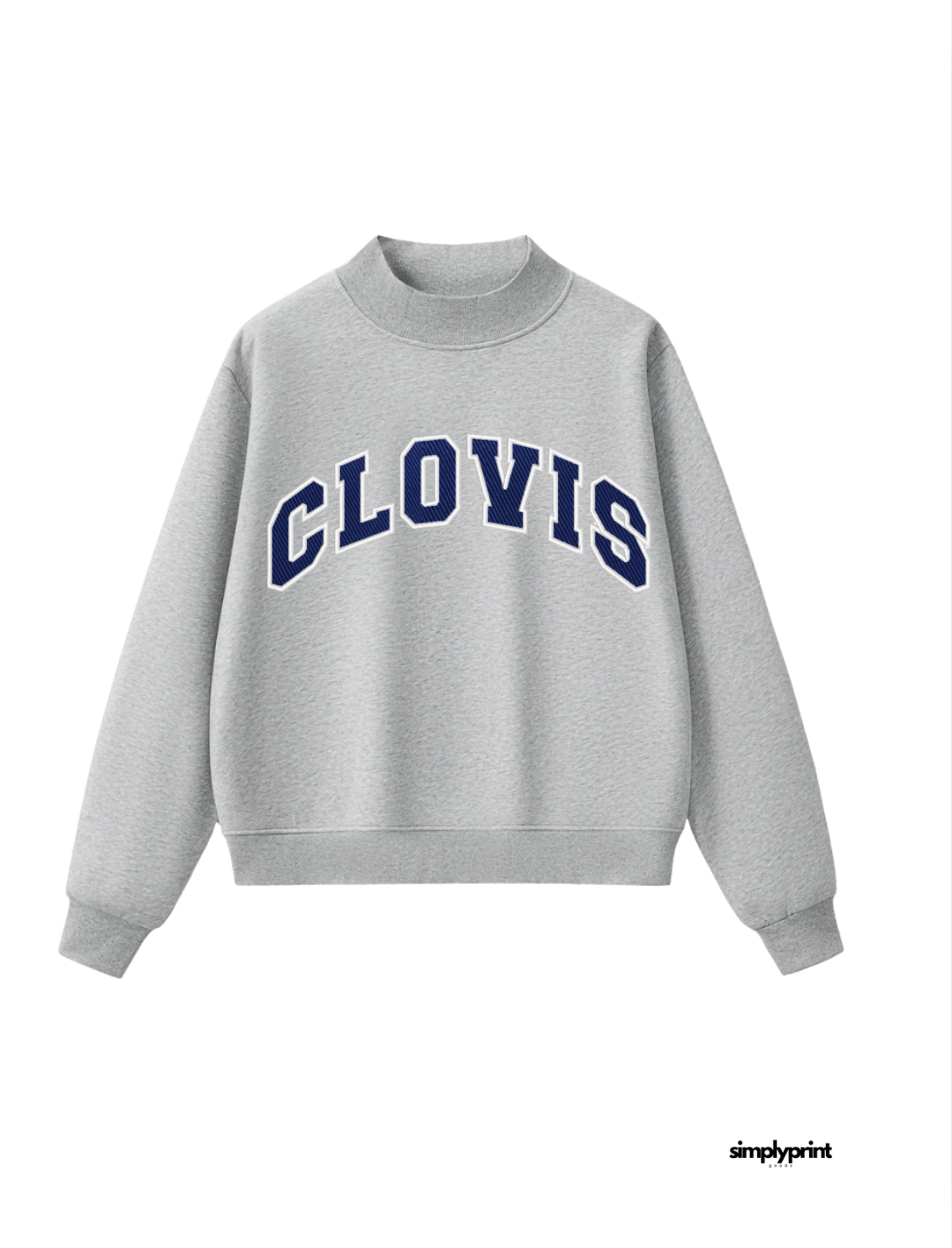 CLOVIS Embroidered Mock Sweater