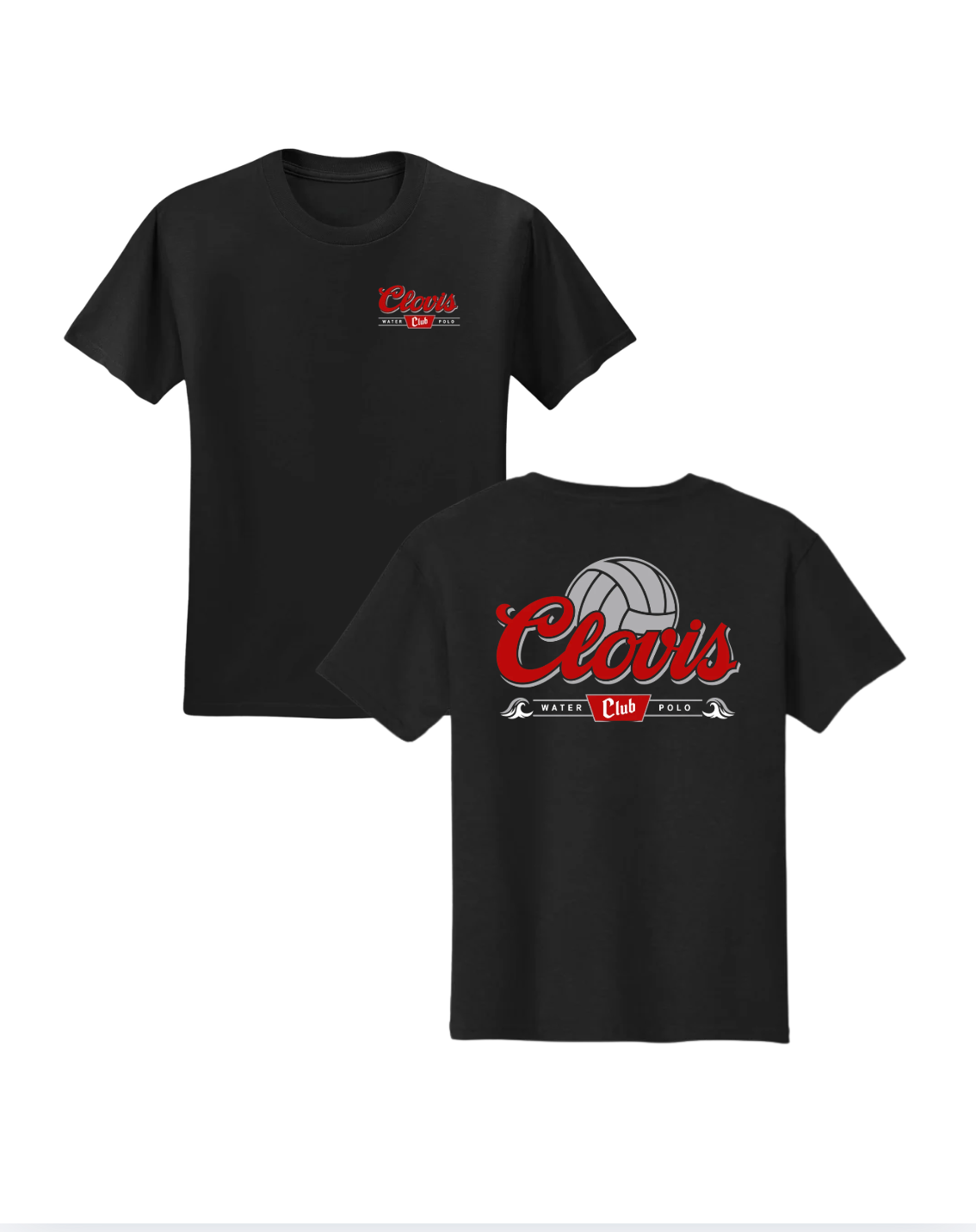 Clovis Waterpolo Tee - Black