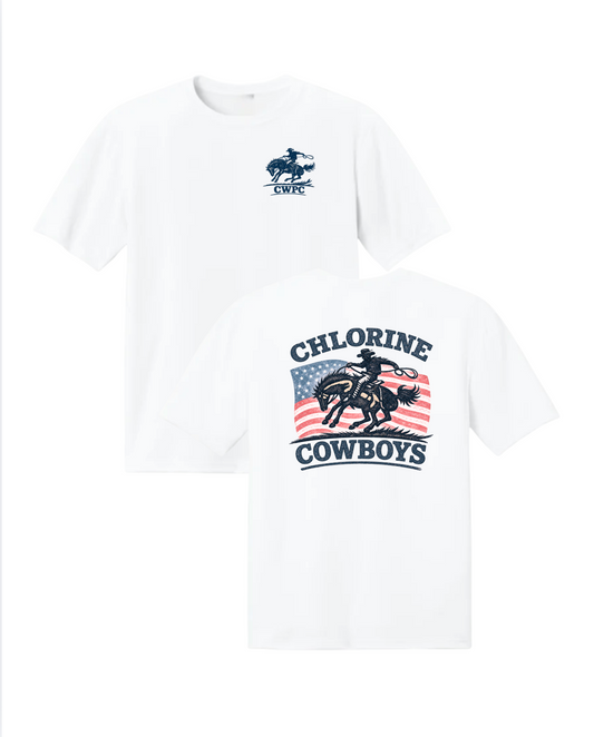 Clovis Waterpolo Chlorine Cowboys Tee - White