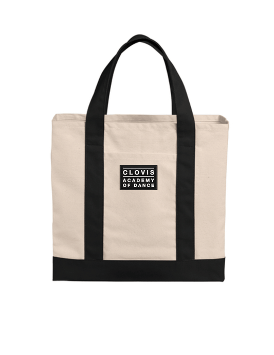Canvas Tote Bag - Black/Natural