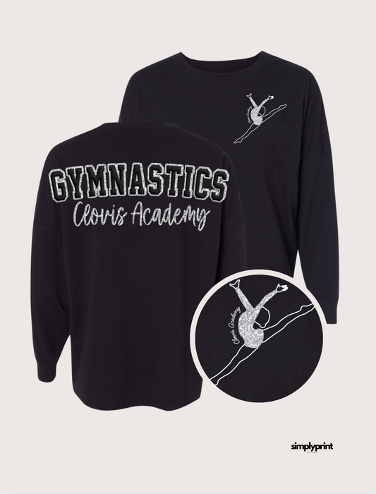 Clovis Academy Oversized LS Shirt- Black