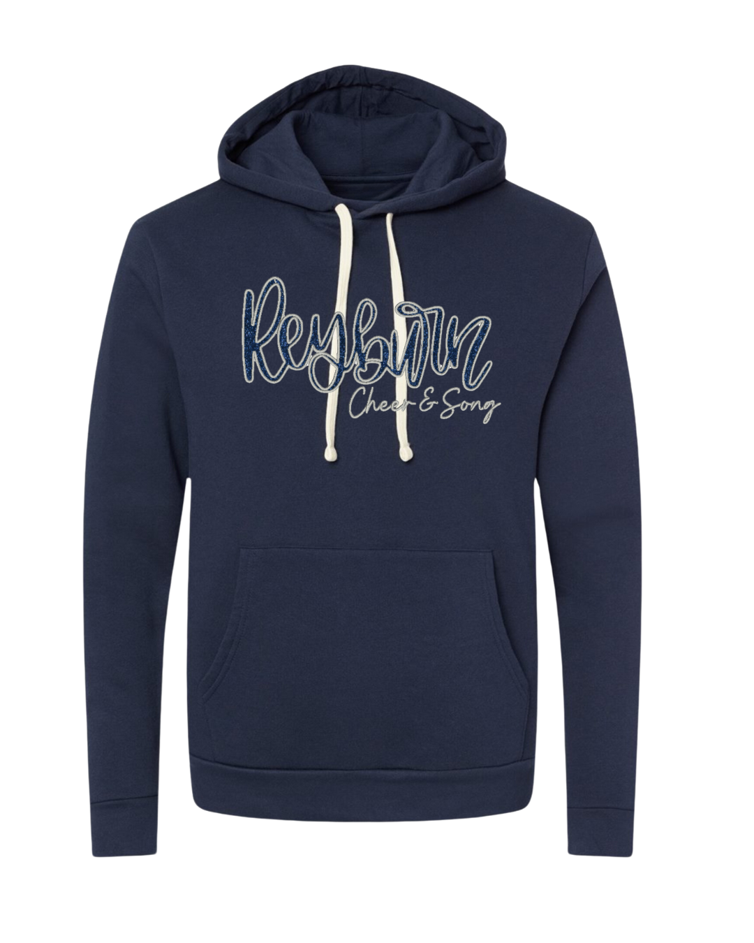 Reyburn Glitter Embroidered Unisex Hoodie - Navy