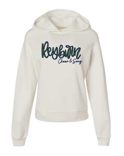 Reyburn Glitter Embroidered Womens Hoodie - Vintage White