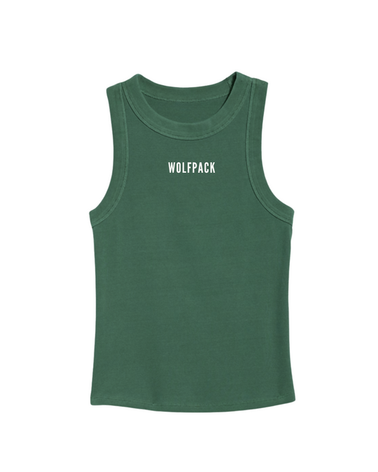 Wolfpack embroidered tank - Green