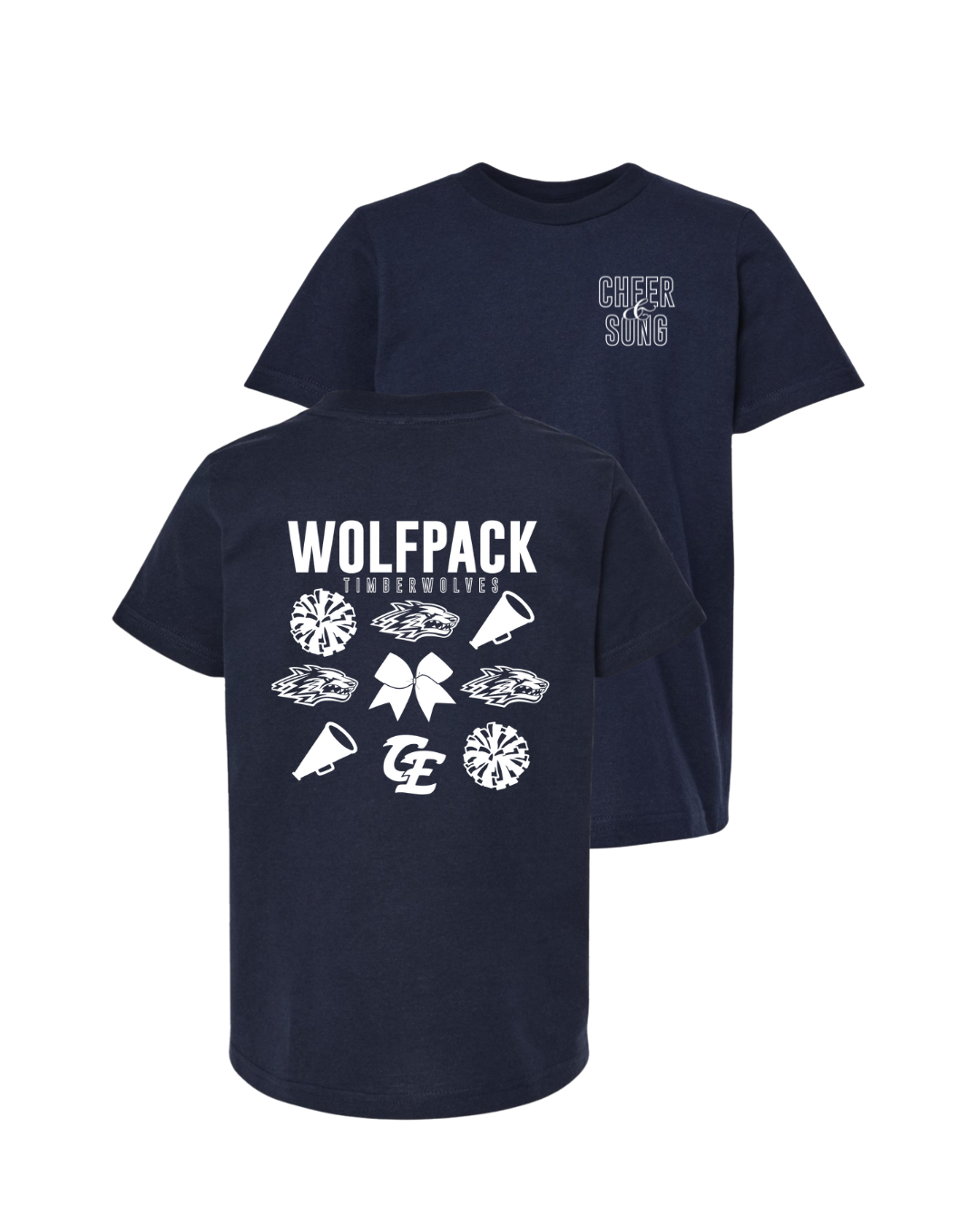Wolfpack Cheer Tee - Navy