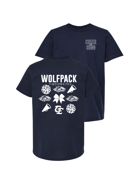 Wolfpack Cheer Tee - Navy