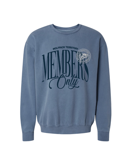 Wolfpack Members Only Crew - Denim Blue
