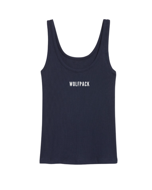 Wolfpack embroidered tank - Navy