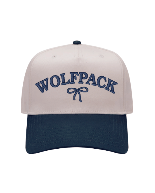 Wolfpack Bow Cap - Navy/Natural