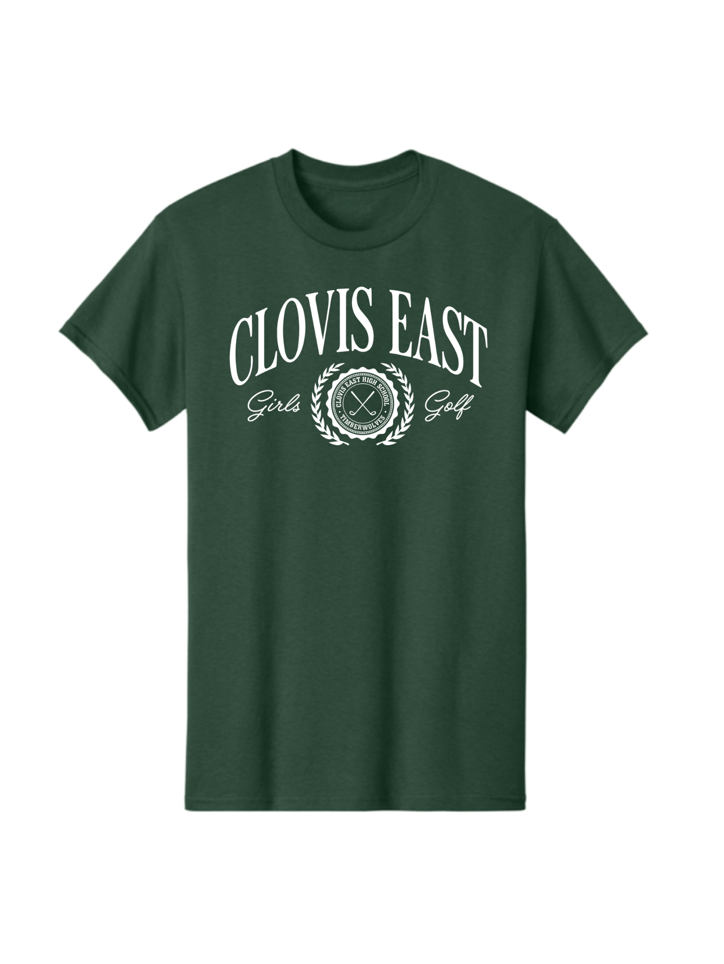Clovis East Golf Graphic Tee- Green
