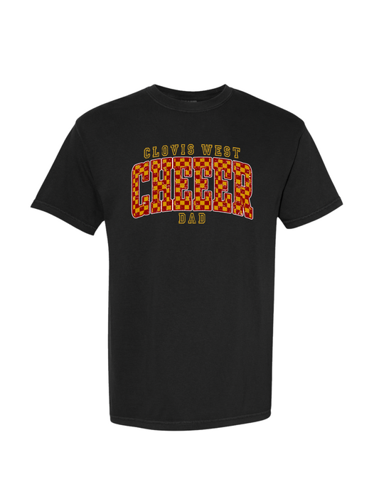 CW Checkered Cheer Dad Tee - Black