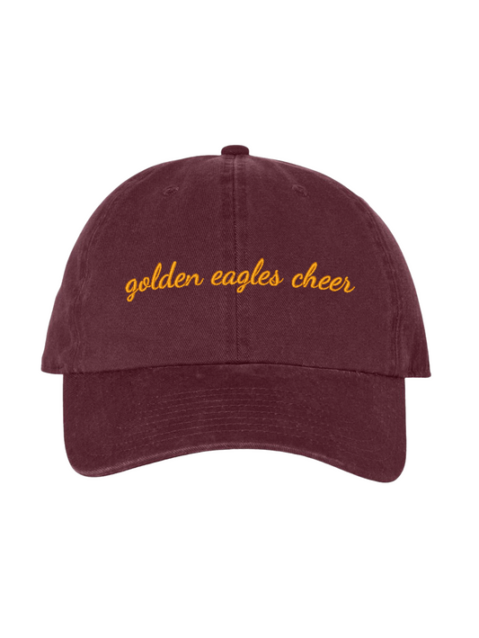"golden eagles cheer" Script 47 Brand Cap - Maroon
