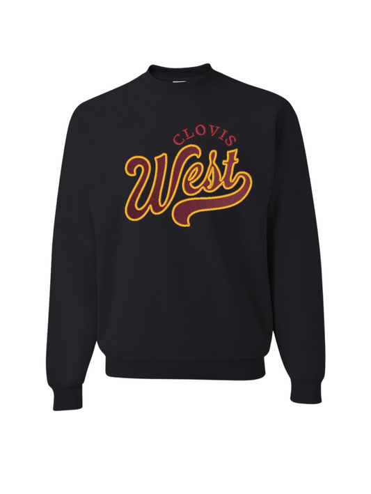 CW Embroidered Sweater - Black