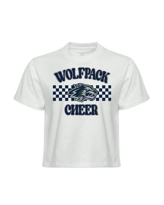 Wolfpack CHEER Checkered Tee