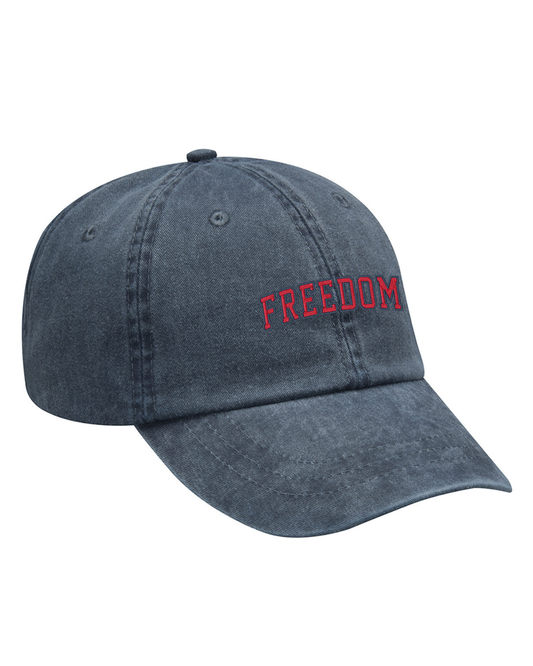 Freedom Embroidered Hat - Navy