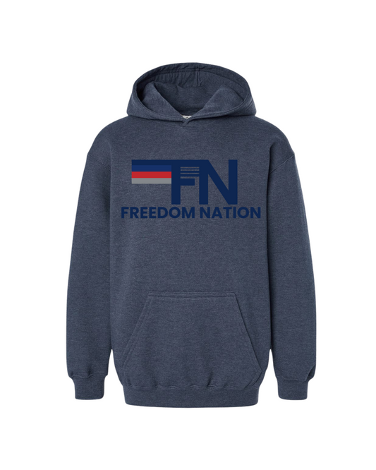 Freedom Nation Hoodie -  Heather Navy