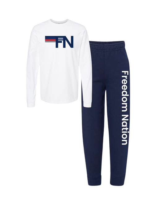 Freedom Nation Long Sleeve/Joggers - Navy - (YOUTH)