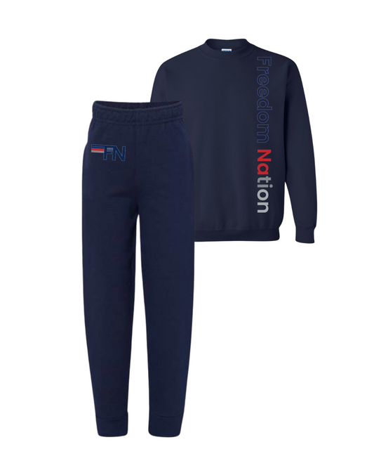 Freedom Nation Crew/Jogger - Navy (YOUTH)